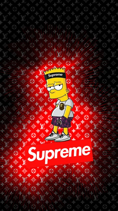 bart simpson louis vuitton wallpaper|Bart Simpson Supreme x Louis Vuitton .